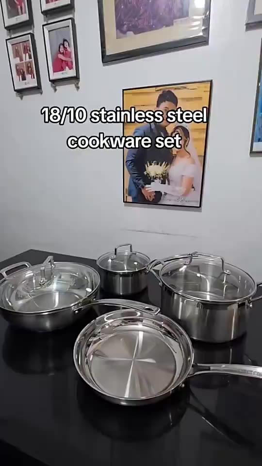 Chef's Classics Cilantro Stainless Steel Cookware Set, 7pcs