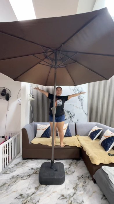 Nanliit ako sa laki ng outdoor umbrella nato haha #outdoorumbrella