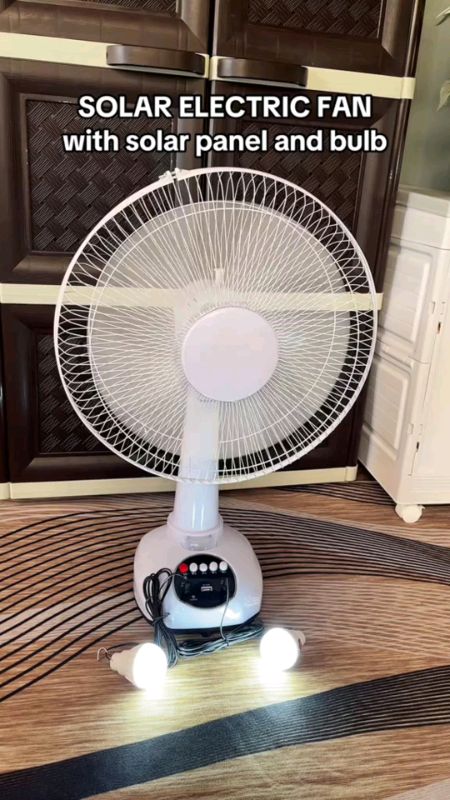 Gold Star Solar Electric Fan Solar Rechargeable Solar Table Fan Solar Stand Fan With Solar Panel#highquality