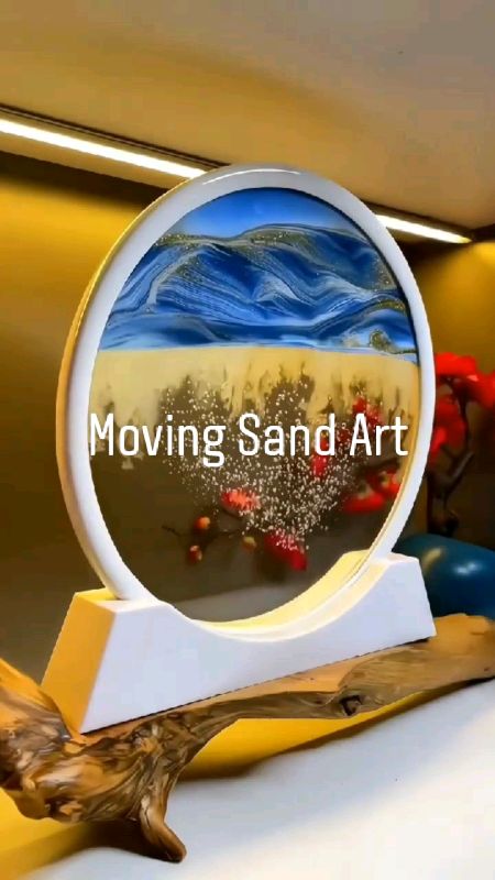 Love this motion display💕 Moving Sand Art Round Glass 3D Deep Sea Sandscape ✨ #Home #decor #display #sand #art #fyp #trending #FreeCoinsInShopeeVideo