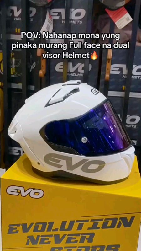 EVO XT-300 Full Face Dual Visor Helmet With Free Clear Lens #fyp#evo#evohelmet#helmet#dualvisor#clear#lens#fyp#viral#trending#FreeCoinsInShopeeVideo