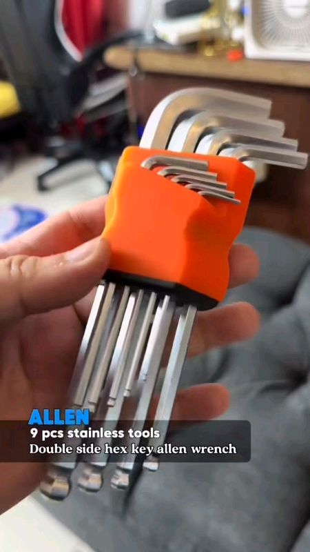9PCS Hex Key Wrench Set Allen Wrench L Handle Ball Head Long Arm CR-V Spanner Wrenches.#wrench #tools #fyp #trending #viral #MasMuraSaShopee