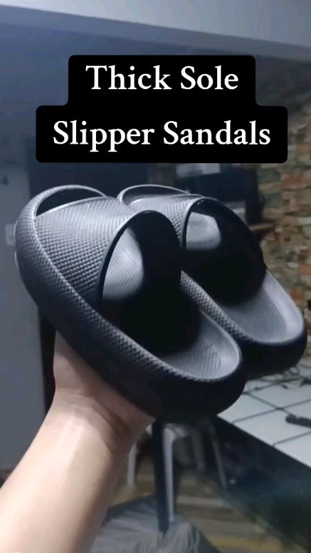 Thick sole bottom slipper sandals. #thicksoleslipper #thicksolesandals #thicksandals #thickslipper #slipper #sandals #thickbottomslipper