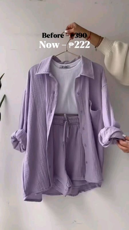 Summer Colors Polo Shorts Terno Set Coords Loose LongSleeve Button Front Plus Size Blazer #Polo #Coords #Terno #Longsleeve #FreeCoinsInShopeeVideo