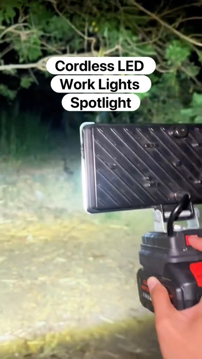 5/8″ Cordless LED Spotlight for Li‑Ion Battery – Ideal Outdoor Floodlight & Emergency Use #emergencylights #worklights #brownout #ledlights