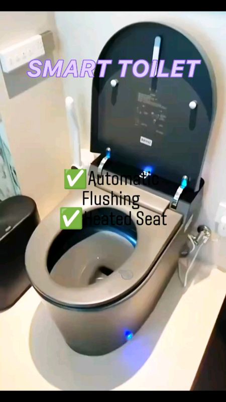 Smart toilet bowl with flush set remote control #SmartToiletBowl #automaticflushtoilet #masmuraditosashoppee #Freecoinshoppee