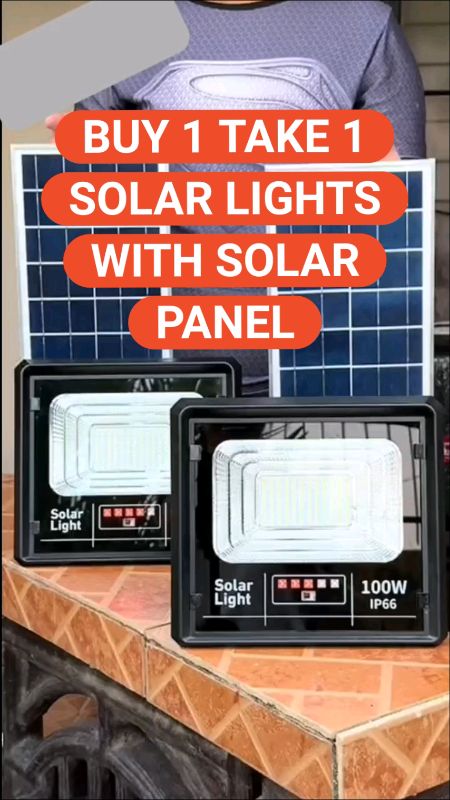 DME Solar Light BUY 1 TAKE 1 3000W LED 50X Bright Outdoor Sensor Solar Flood Light Waterproof #solarlight #solarstreetlight #solar  #HugotSaShopee
