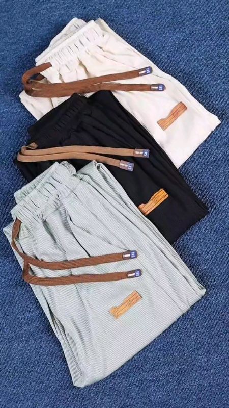 #Men's #Ice #silk #Mop #Pants #Summer #Thin #Korean #style Trendy Casual Trousers Loose Drawstring Wide #XtraChallenge #FreeCoinsInShopeeVideo