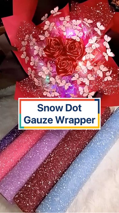 Snow Dot Gauze Wrapper #snowdot #gauze #wrapper #bouquet 💐#FreeCoinsInShopeeVideo #jameisha29 #trendingシ