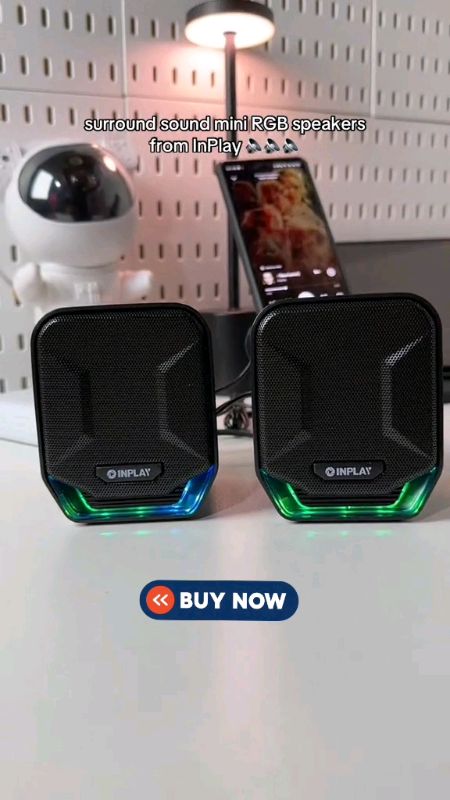 #Inplay #MS003 #Mini #RGB #Speakers 3D Surround Shocking Bass Boost USB+3.5mm Port For Laptop/Dsektop #FreeCoinsInShopeeVideo #MasMuraSaShopee
