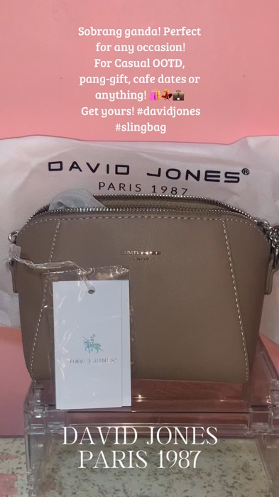 Sobrang ganda! Perfect for any occasion! For Casual OOTD, pang-gift, cafe dates or anything! 🛍️💃💼 Get yours! #davidjones #slingbag