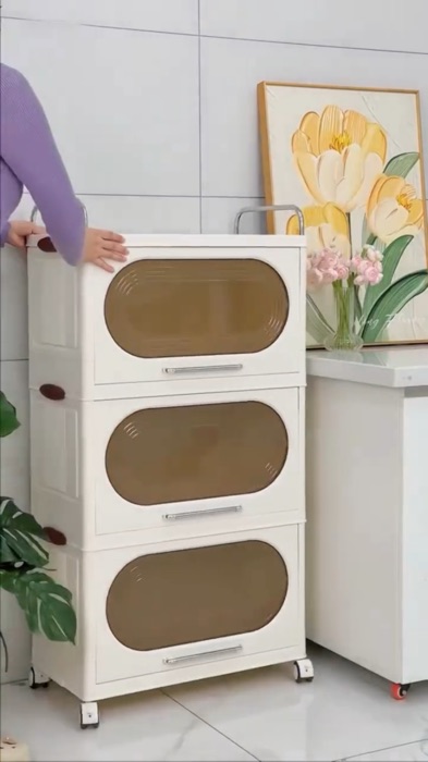 Foldable Flip door plastic Cabinet #FreeCoinsInShopeeVideo #MasMuraSaShopee #kitchenfinds
