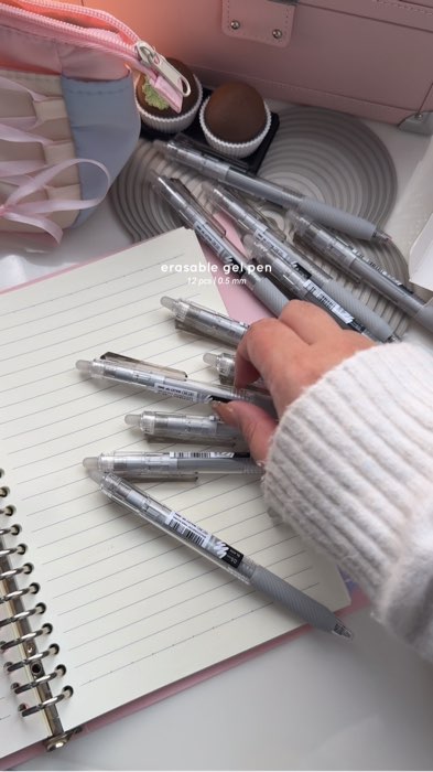 erasable gel pen | 12 pcs #ballpen #pen #gelpen #stationery #schoolsupplies