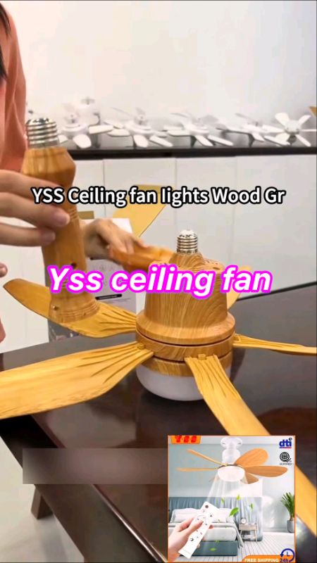 Yss ceiling fan Light three color light adjustable #ceilingfanlight #fanlight #woodgrain #ledlight #foryou #fyp #viral