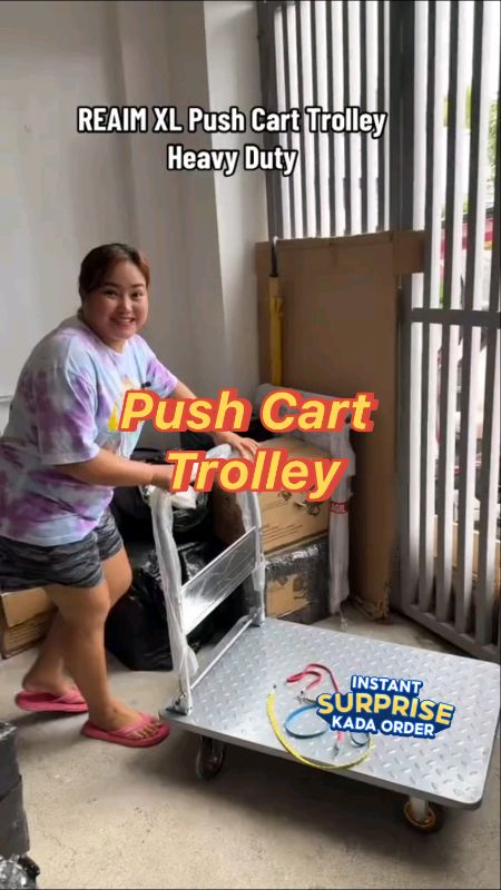 Heavy Duty Trolley Hand Truck Foldable Platform Trolley Capacity 500kg/1000kg #heavyduty #trolley #pushcart #fyp #viral #trending #MasMuraSaShopee #fy