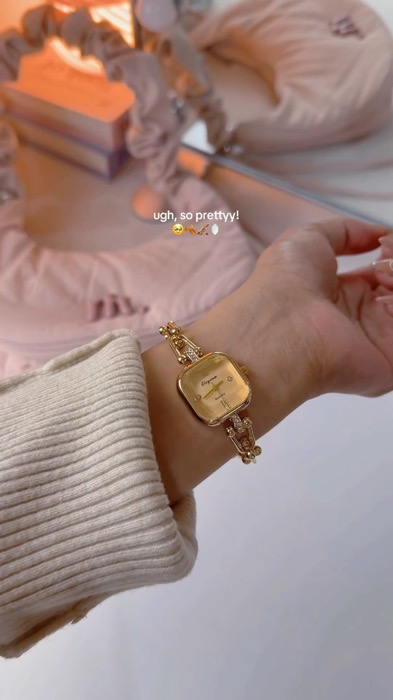 Exquisite elegance on your wrist 💛✨ #LadiesWatch #QuartzWatch #GoldenWatch #BraceletWatch #AffordableLuxury #OOTD #DailyWear #MinimalStyle #watch