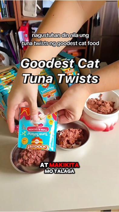 Legit! Instant favorite nila ang Goodest Tuna Twists 😻🔥 #goodest #goodesttunatwist #Goodestcat #MasMuraSaShopee #reco #vetapproved #fyp