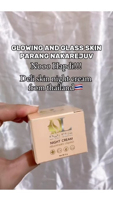 DELI SKIN NIGHT CREAM FOR ACNES/MELASMA/ DULL SKIN FROM THAILAND #deliskin #nightcream #melasma #pimples #skincare #beautyhaul #MasMuraSaShopee