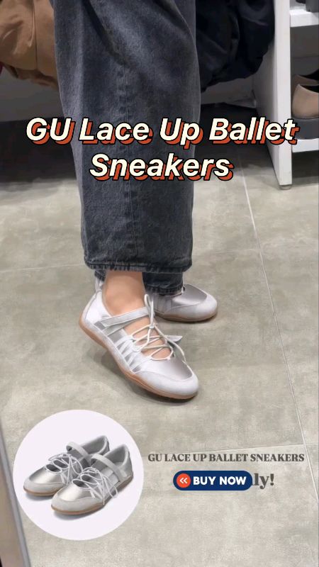 GU Lace Up Ballet Sneakers 💜 #gu #gushoes #gulaceupballet #ballet #balletshoes #laceupballet #balletsneakers #womenshoes #ladiesshoes #coquette