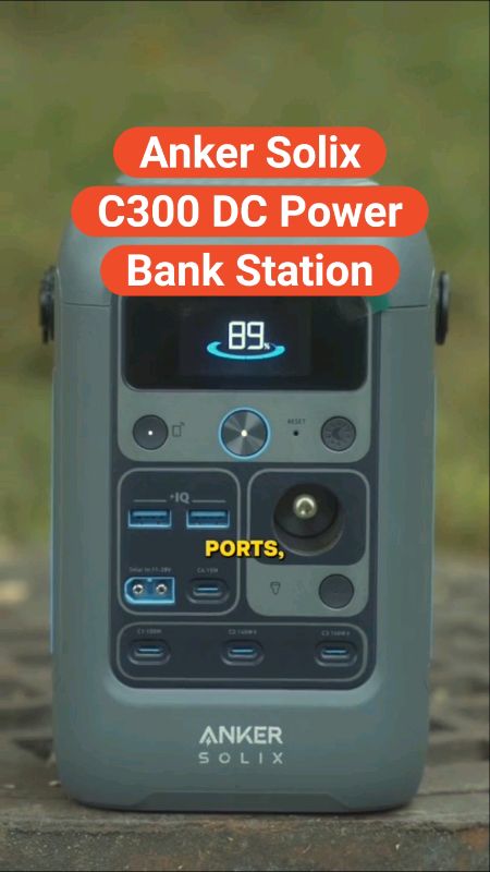 DME Anker Solix C300 DC Power Bank Station 288Wh Portable Power Station, 300W Solar Generator #solargenerator #ankersolixc300 #solix #anker #powerbank