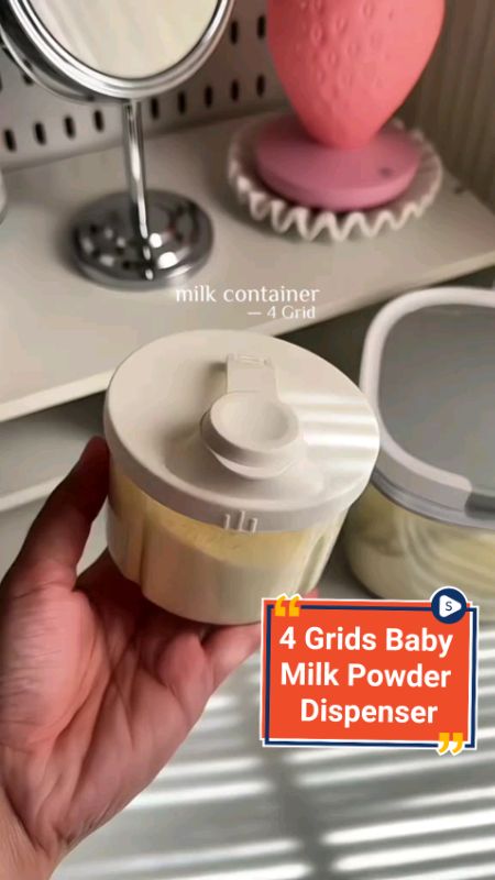 4 Grids Baby Milk Powder Dispenser #ShopeePH #FreeCoinsinShopeeVideo #ShopeeFinds #ShopeeBudol #Trending #Fyp #baby #babymilk #milkpowdercontainer