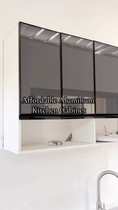Lakas maka aesthetic nitong aluminum kitchen cabinet.😍💯✨ #aluminumkitchencabinet #kitchencabinet #hangingcabinet