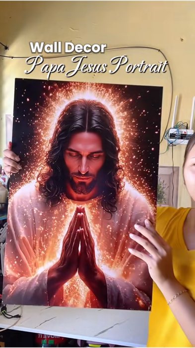 Papa Jesus Portrait #jesusportrait #walldecor #wallframe #homedecor