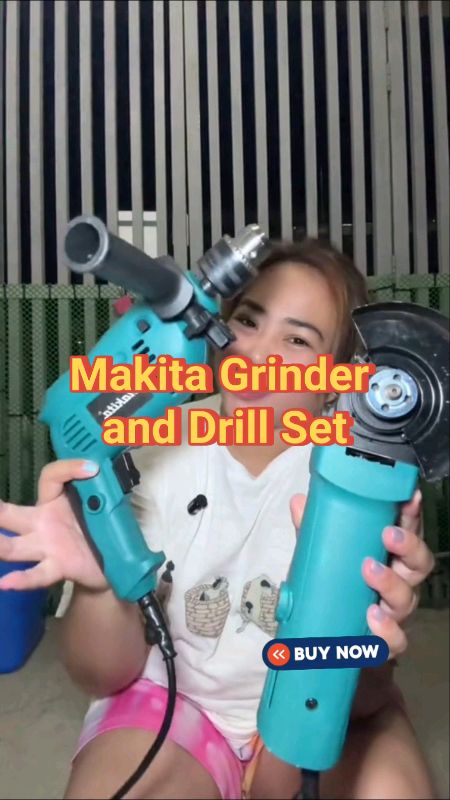 Makita Power Tool Set Grinder and Drill Set #fyp #highquality #trending #viral #MasMuraSaShopee #heavyduty #makita #powertool #grinder #drillset