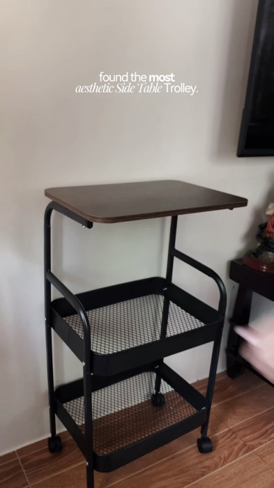 SIDE TABLE WITH STORAGE RACK #sidetable #storagerack #sidetablewithwheels #sidetabletrolley