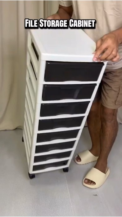 Drawer File Storage Cabinet With Wheel Office Desk Bond Paper Organizer Home Trolley Drawer Cabinet #FreeCoinsInShopeeVideo
