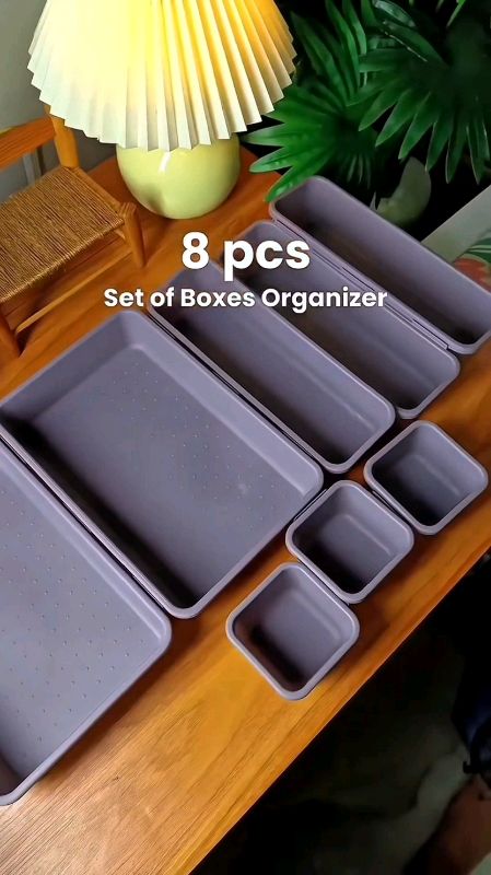 8pcs Set Organizer Box Trays #DrawerOrganizer #StorageBox #organizer #shopee #MasMuraSaShopee #fyp #viral #trending #shopeeVideo #bestseller #mustbuy