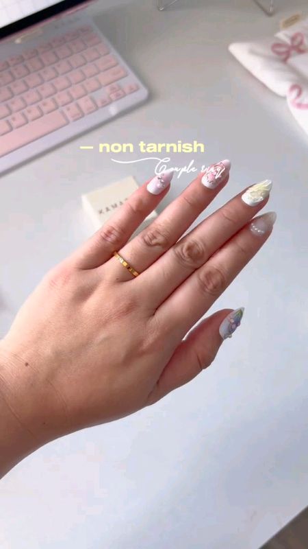 non- tarnish couple ring 🥺✨#promisering #shopnow #ring