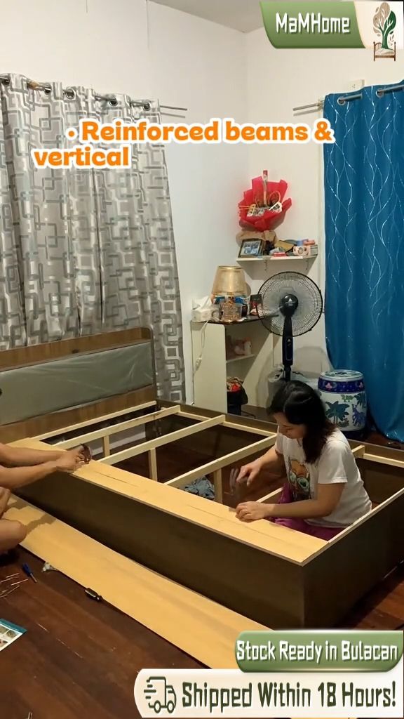 #SolidWoodBed  #upholsteredbed  #bedwithstorage Cozy solid wood bed with storage compartment. Stable no shaking, comfortable rest, great choice for fa