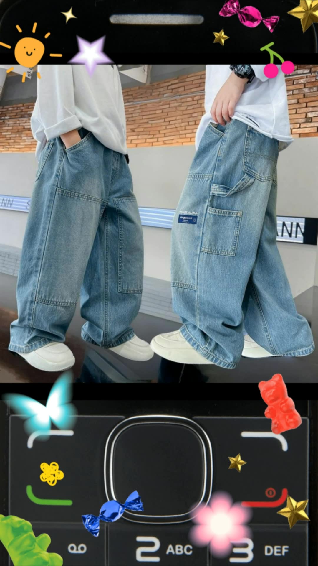 Korean Jeans Cargo Pants for Kids Boys with 6 Pockets Loose Fits Jeans #fyp #MasMuraSaShopee #FreeCoinsInShopeeVideo #shopeeph #jeans #pants #cargo