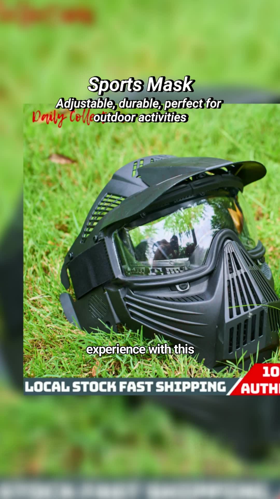 Outdoor Sports CS Mask PC Lens Mesh Goggles Protective Mask with Adjustable Band #shopee #gogle #mask #outdoors