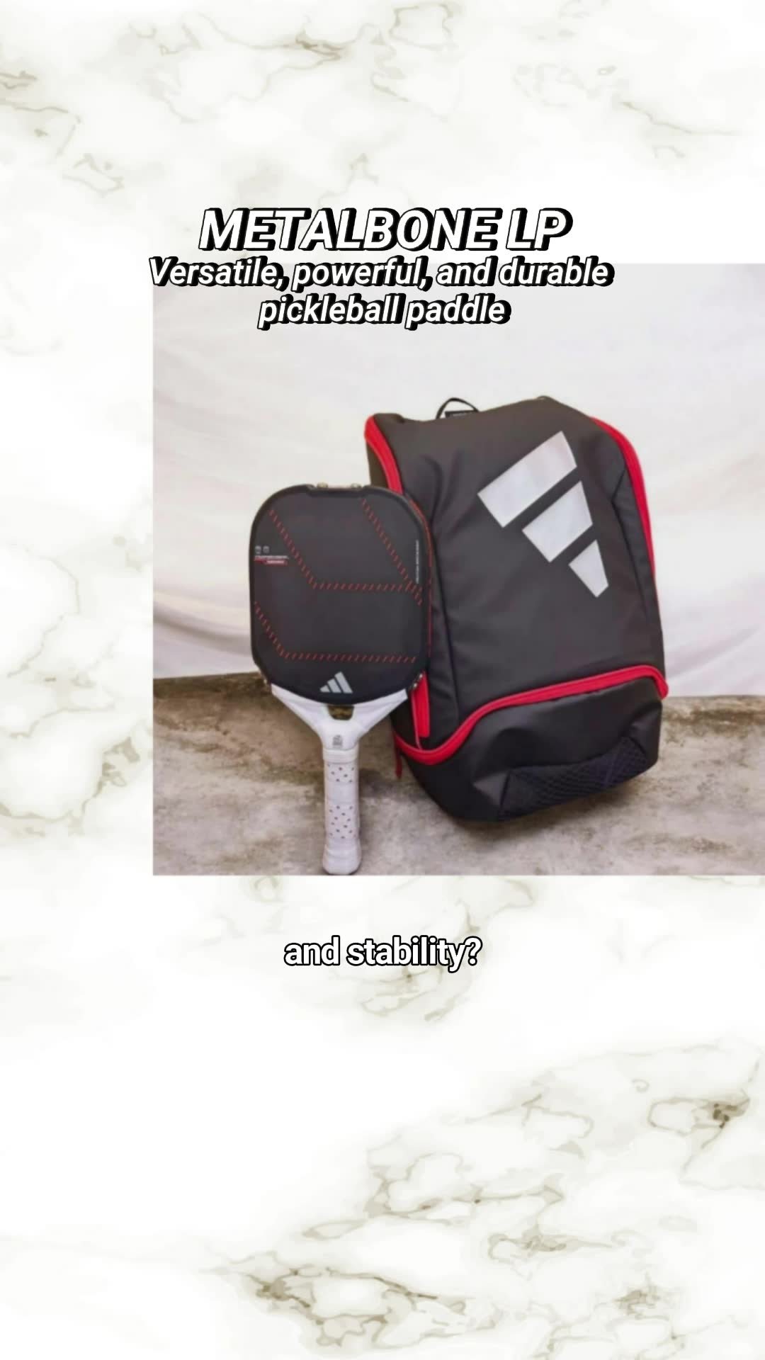 ADIDAS PB METALBONE LP PICKLE PADDLE WITH FREE BACK PACK #shopee #shop #shope #pickleball #pickle #paddle