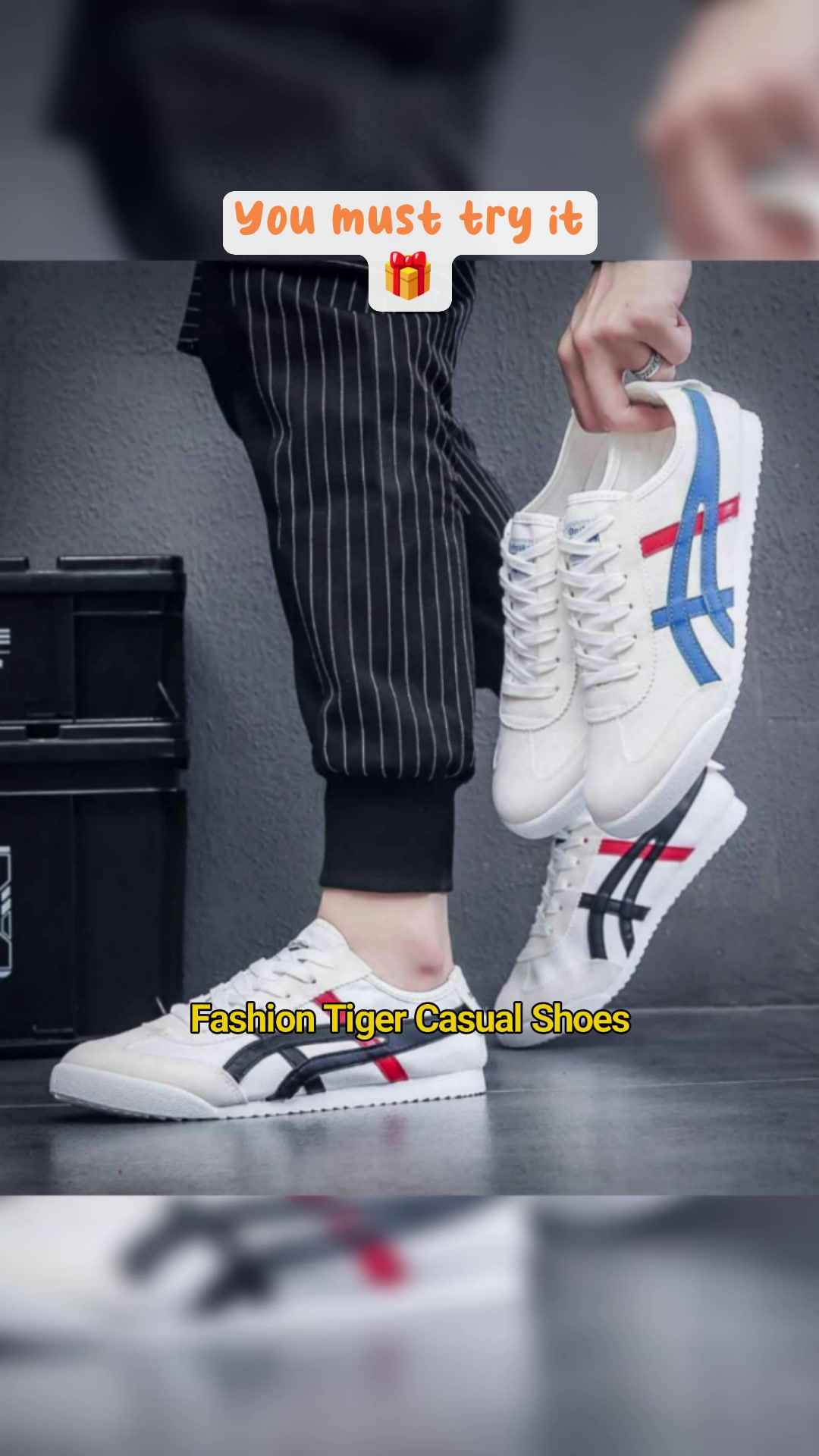 Tiger Shoes Casual Low-top Sneakers Leather Fashion Classic Shoes For Men Women