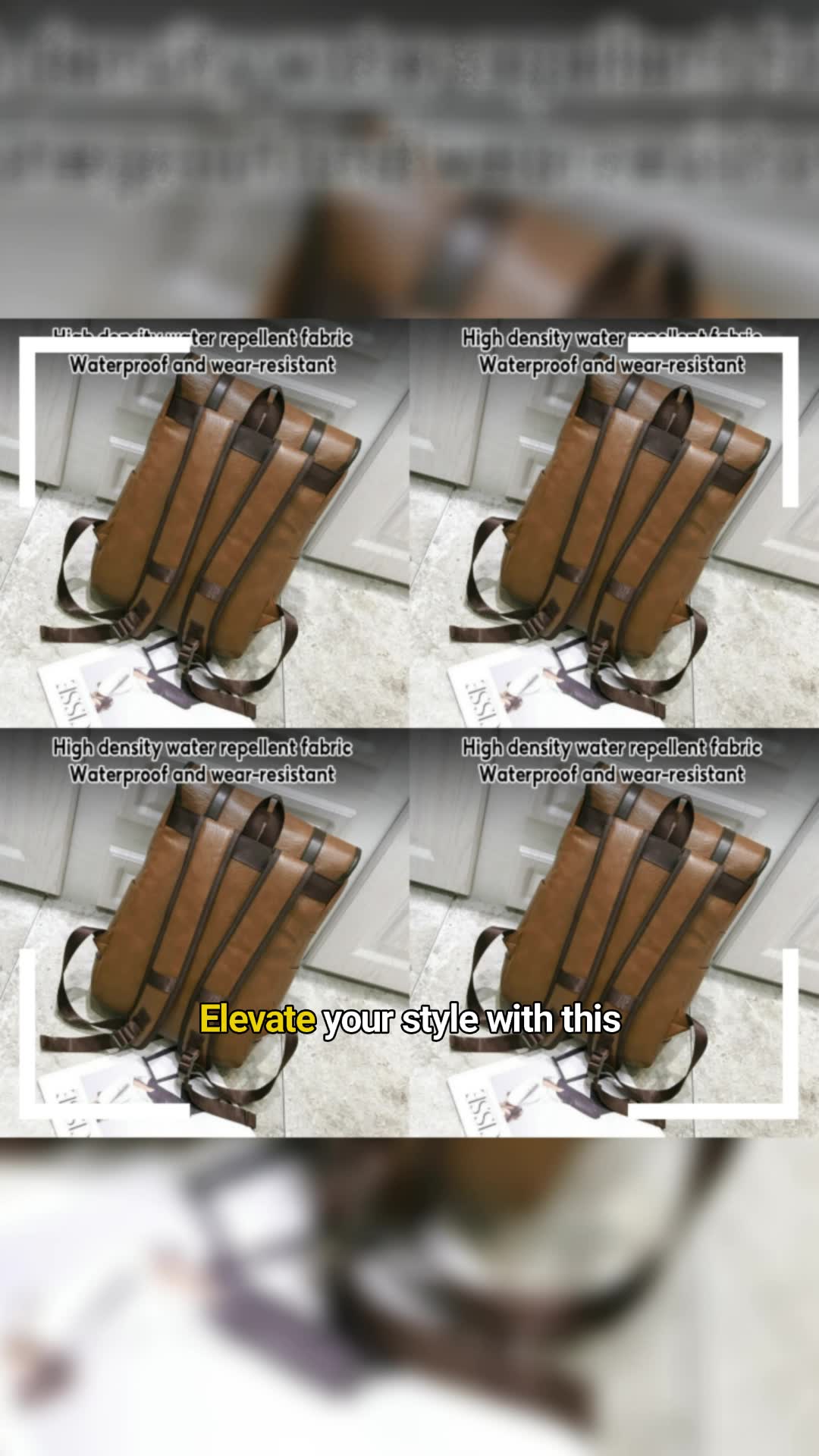 NEW Large Capacity PU Backpack Business Computer Bag Zipper backpack leather backpack for Men #backpack #leather #capacity #shopeeVideo